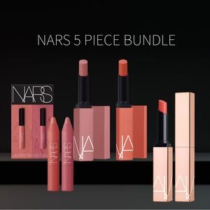 NARS 5 Piece Lip Bundle – Powermatte Lipstick, High Intensity & Afterglow Shine